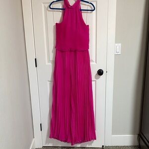 Meghan LA Vibrant Pink Halter Jumpsuit
